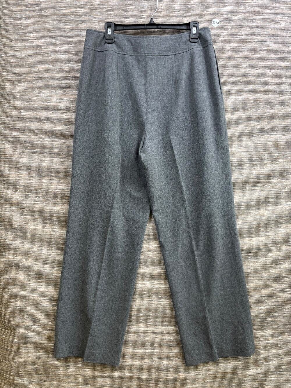 Talbots Dress Pants Womens Size 14 Heather Gray Wide Leg Stretch Casual Office